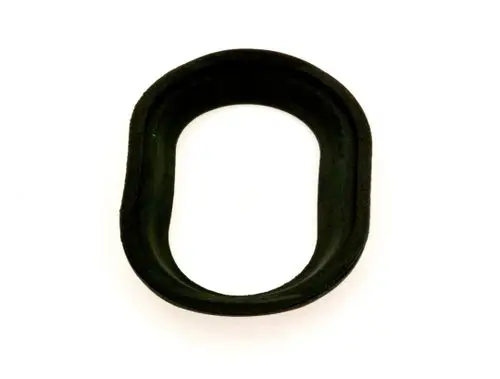 Schwarze Dichtung von Bosch, ovale Form mit durchgehender Kante, auf hellem Hintergrund.